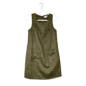 GB Gianni Bini Shift Dress Size Small Green Faux Suede Sleeveless Mini Size S